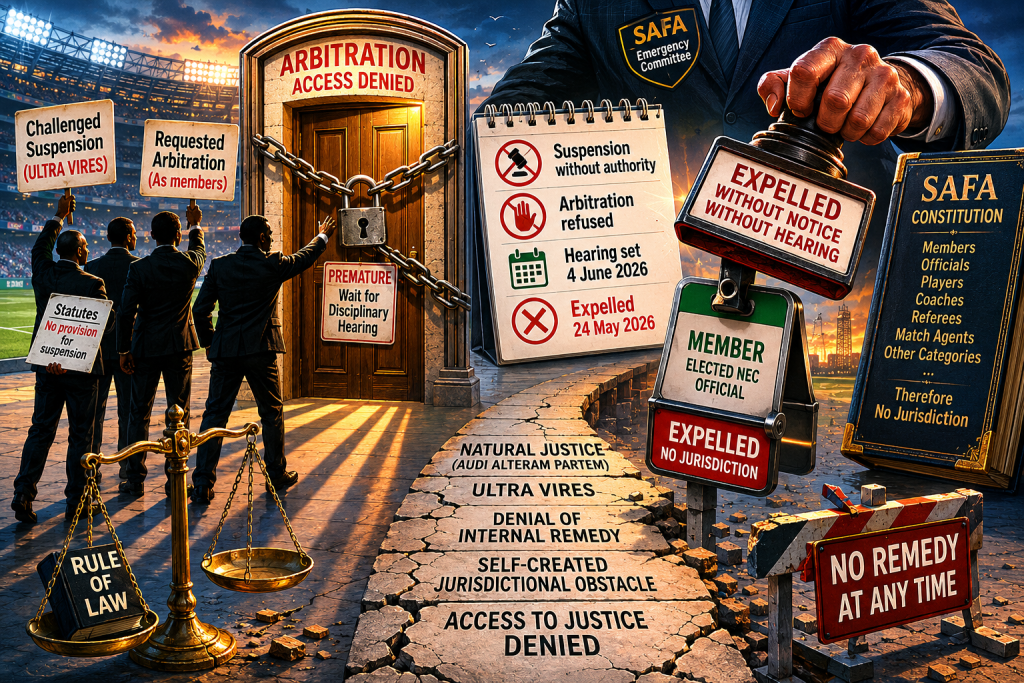 Access to Arbitration Denied - The Contradictions in SAFA's Response 1