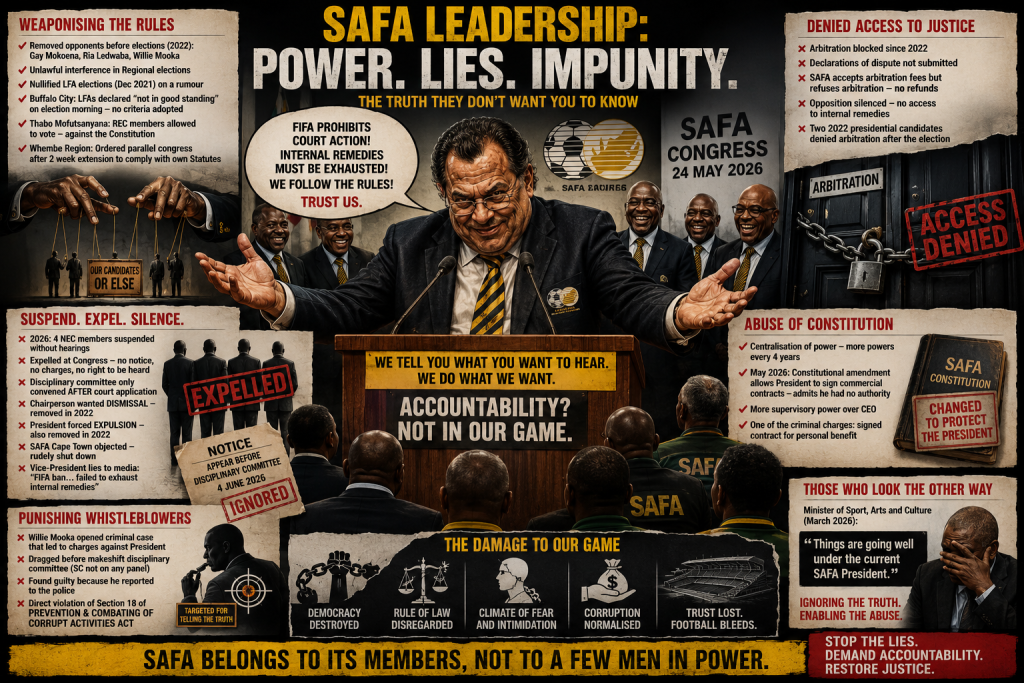 Image of SAFA Leadership Lying to Congress