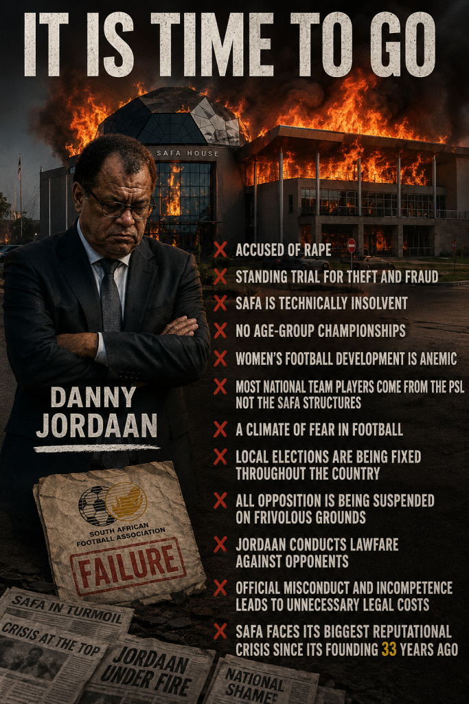 Jordaan Is a Failure - It Is Time to Go